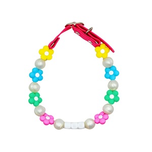 Yile <b>Pets</b> Pastel Beaded <b>Pet</b> <b>Collar</b> Waterproof Medium Dog <b>Collar</b> Customizable Color All Seasons - Product Image 3