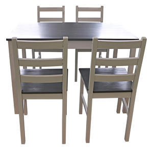 Ensemble <span class=keywords><strong>de</strong></span> salle à manger moderne personnalisé pour hôtel, <span class=keywords><strong>4</strong></span> places, table en pin massif avec <span class=keywords><strong>4</strong></span> <span class=keywords><strong>chaises</strong></span> - Product Image 2