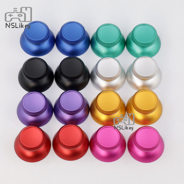 NSLikey 1Pair Aluminum Metal Thumbstick for Xbox 360 Controller 3D Analog Joystick Stick Grip Thumbstick Cover