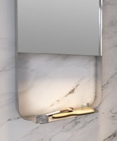 Factory Wholesale Stainless Steel Frame Smart Design Led Bathroom Wall Mirror