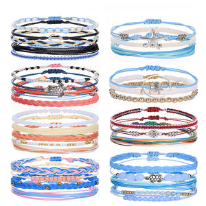 Bracelet en corde de cire style <span class=keywords><strong>Pura</strong></span> <span class=keywords><strong>Vida</strong></span> pour l'été, réglable, empilable, imperméable, avec breloque tortue de mer - Product Image 2
