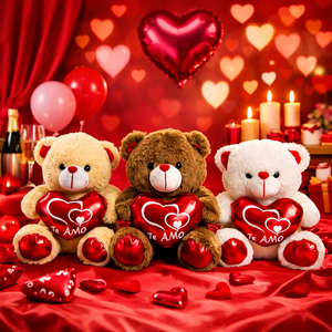 Oso de Peluche de San Valentín con Almohada en Forma de Corazón, Te Amo, Oso de Peluche, Regalo Romántico - Product Image 3