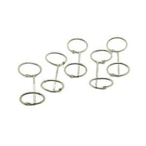 EWANG Wholesale Length 55mm Round Shape Nickel Metal Loose Leaf Binder Clip - Product Image 2
