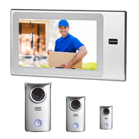 Smarphone vidéo AHD, sonnette de porte, appareil de contrôle multiples, avec voix bidirectionnelle, 4 écrans couleur, pour porte d'appartement
