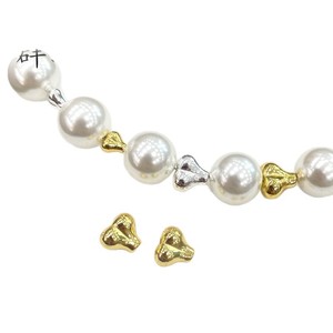 Qunlvsheng S925 Sterling Silver Peach Spacer Beads For Jewelry Making DIY <b>Bracelet</b> Necklace Accessories - Product Image 5