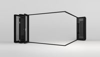 Portes pliantes commerciales de style moderne Porte de séparation en verre à isolation phonique Porte pliante d'angle pour le bureau