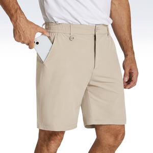 Popular Summer New 100% Cotton <b>Canvas</b> Breathable Casual Shorts Men's Mid <b>Plain</b> Dyed Straight Slim Fit Large Size Solid Color - Product Image 1