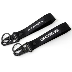 Khuyến Mại Carabiner Móc Vải Nylon Ngắn Cổ Tay Dây Buộc Biểu Tượng Tùy Chỉnh Dệt Nhãn Xe Xe Máy Keychain Dây Đeo - Product Image 4