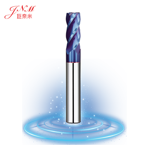 JNM HRC65 4-Flute Nano Blue Coated Solid <strong>Carbide</strong> Corner Radius <strong>End</strong> <strong>Mill</strong> R0.3 for CNC Milling Machining / Steel - Product Image 3