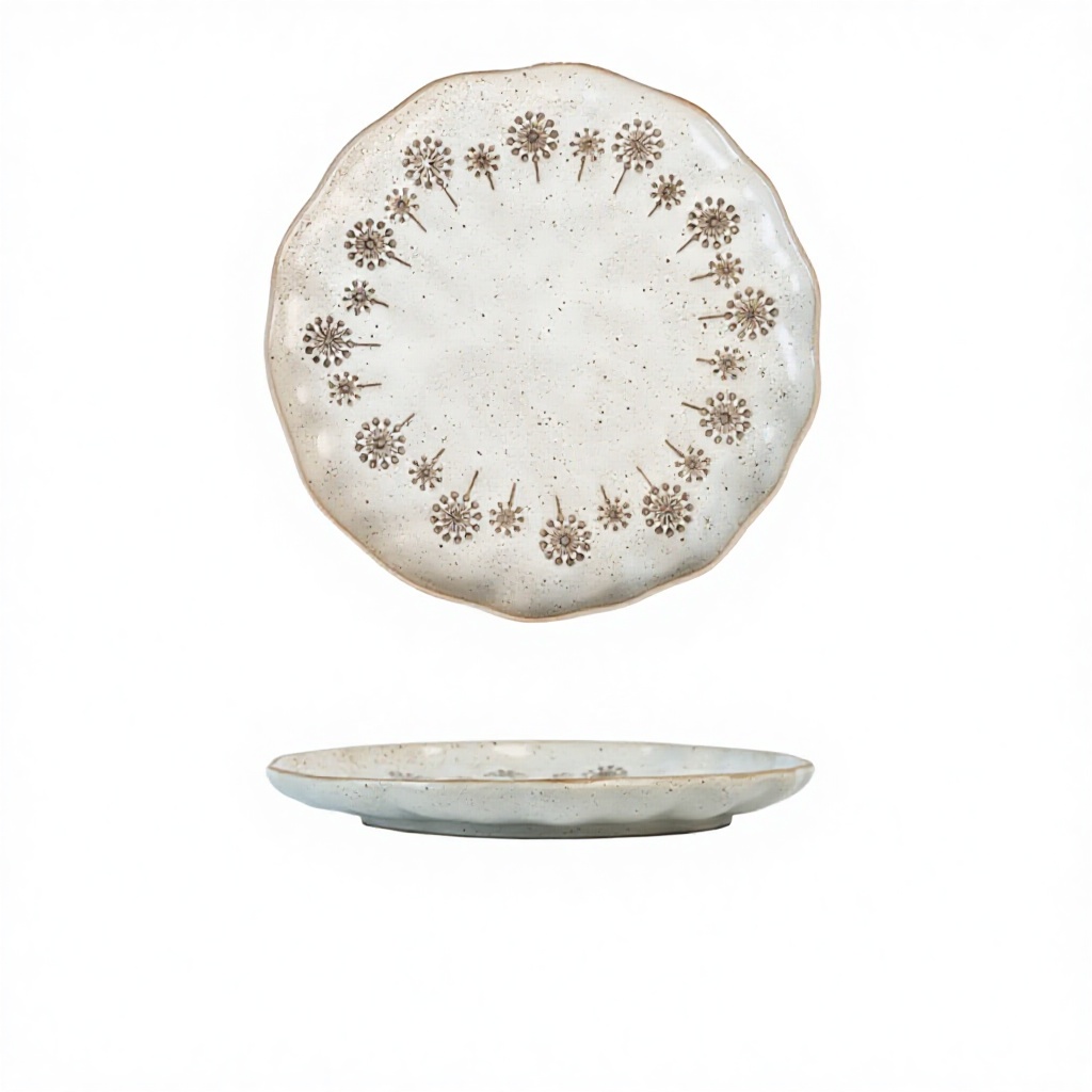 Plato hondo blanco de 10 pulgadas - Girasol