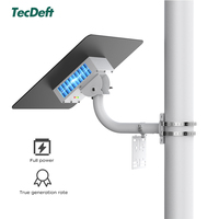 Système d'énergie solaire TecDeft TD-D2030PRO 20W 12V/5V avec batterie Lifepo4 monocristalline 30AH, contrôleur MPPT, étanche IP65