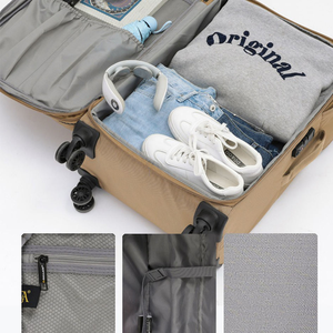 Oxford Roller <b>Trolley</b> Suitcase 20-Inch Universal <b>Luggage</b> Wheel Spinner Geometric Boarding Cloth Case Password Trolly Bag - Product Image 6