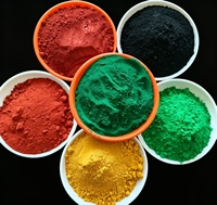 Pigment de béton du fabricant, oxyde de fer Fe2O3, poudre de pigment rouge, jaune, noir pour ciment, briques, pavés