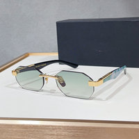 Lunettes de soleil hexagonales vintage sans monture pour hommes et femmes, verres UV400, tendance, haute qualité, pour la conduite et les vacances