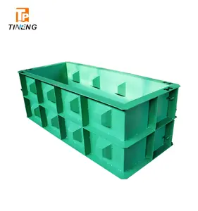 Moule de bloc de barrière en béton, Production de déchets Readymix/béton/prémoulage/bloc. Acier 160.80.80 c-tech CN; Soudage HEB