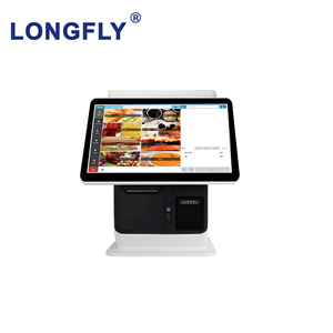 Longlfy安卓<span class=keywords><strong>POS</strong></span>收银机双屏触摸屏终端wi-fi 6 1366x768分辨率智能系统餐厅 - Product Image 3