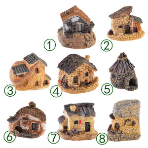 Adornos de resina para casa en miniatura, decoración para jardinería del hogar, accesorios de paisaje para bonsái, figuras de modelo de Villa - Product Image 1