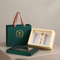 Boîte cadeau portable en carton pour emballage de miel, avec couvercle et base, personnalisée, haut de gamme, créative, avec estampage à chaud, vide
