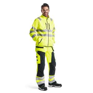 BLAKLADER - 156725173399D108 Pantalon d'artisan Softshell haute visibilité Jaune/Noir-EAN 7330509405888 HI-VIS WORKWEAR - Product Image 3