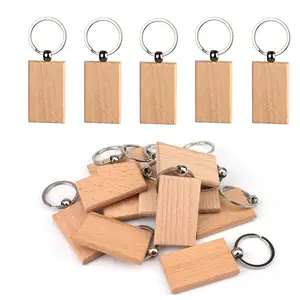 Thời trang biểu tượng tùy chỉnh Trống Gỗ Keychain cá nhân thép không gỉ gỗ móc chìa khóa