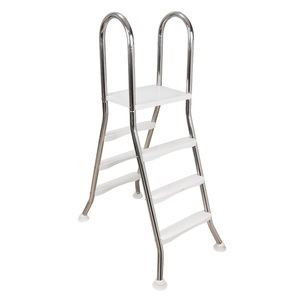 Precio de fábrica 304/316 acero inoxidable de doble cara sobre el suelo escalera para piscina - Product Image 1