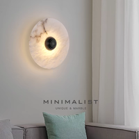 Lampe murale VEKO en albâtre, lampe murale LED simple pour hôtel, chambre à coucher, salon