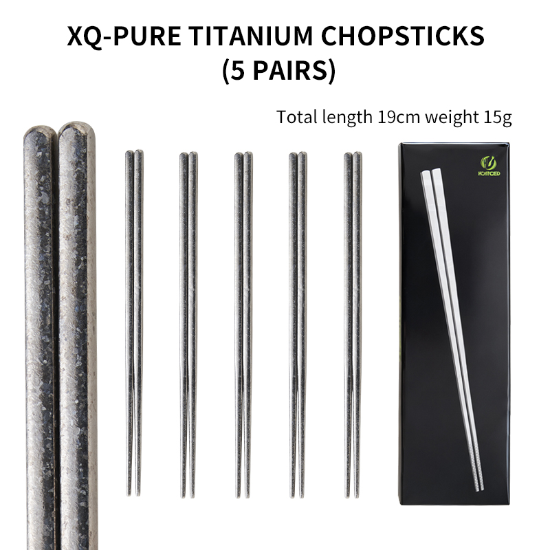 XQ-Pure Titanium Chopsticks (5 pairs gift box)