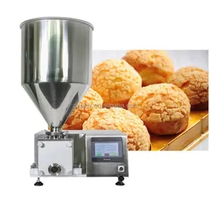 Preço da máquina de enchimento de donuts injetora semiautomática para padaria, creme de croissant, donuts