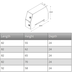Boîte à outils robuste en aluminium à motif diamanté, à poser derrière la cabine, pour camion à plateau ou benne basculante - Product Image 3