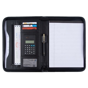 Tùy Chỉnh Padfolio Thư Mục Nhà Sản Xuất, Đa Chức Năng Zip Da A4 Kích Thước Tập Tin Thư Mục Với Máy Tính, Brown Danh Mục Đầu Tư Tùy Chỉnh Logo - Product Image 5