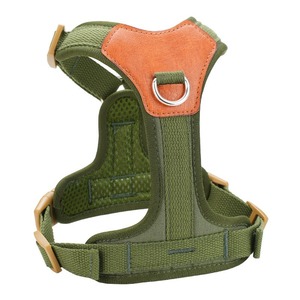 Harnais de poitrine pour chien de taille moyenne, style gilet, anti-explosion, réfléchissant, avec laisse en cuir véritable - Product Image 5