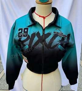 Chaqueta universitaria recortada para mujer, chaqueta con letras de béisbol de cuero y lana de primera calidad para mujer, manga larga - Product Image 1