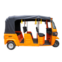 Tricycle Électrique DUDU Triple Rangée 5000W 72V, Moto à 3 Roues pour Passagers, Carrosserie Fermée, Moteur Sans Balais, 7 Places, Robuste