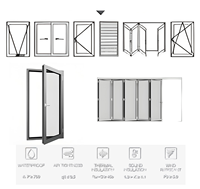 Fenêtres à battants en alliage d'aluminium de luxe modernes de haute qualité, double vitrage trempé, chambres à coucher, cuisines, horizontales, en acier inoxydable