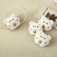 Porte-clés ours mignon en gros, cadeau adorable, ours marron et blanc qui couine, pendentif d'amitié ou de romance pour couple