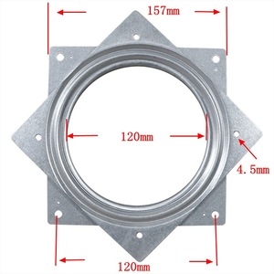 Plataforma Giratoria Cuadrada Hueca de 157 mm, Rotación de 360 Grados, Herraje de Acero al Carbono para Muebles, para Exhibidores - Product Image 1