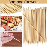 Brochettes de cuisson jetables en bambou de 45 cm avec long manche – Qualité supérieure pour usage extérieur et cuisine, finition lisse