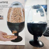 Distributeur automatique de friandises pour animaux de compagnie, de bonbons, de noix, de haricots, de collations sensibles au toucher, 1L, élégant, facile à nettoyer, mini distributeur automatique de bonbons