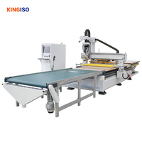 Máquinas para Fabricación de Puertas de Muebles de Madera Kingiso, Router CNC ATC, Máquina de Corte de Madera