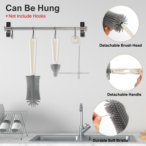 Productos Patentados, Organizador de Cocina 6 en 1, Juego de Cepillos de Silicona para Limpiar Botellas, Equipo para Bebés, Porta Biberones Portátil - Product Image 4