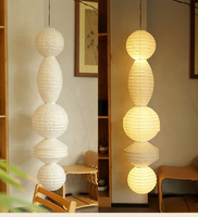 Lampe suspendue en papier de riz faite à la main, grande lanterne décorative d'intérieur personnalisable en usine