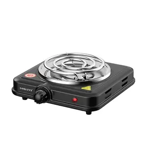 SOKANY Kompor Listrik Coil Hot Plate Cooker dengan Besi Cor Elemen Pemanas Dapur Induksi Dc Kecil Mini Anti Slip