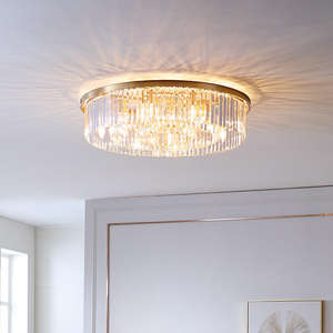 High Quality Ceiling Light Wedding Decorative Round Luxury Gold Crystal Ceiling Lamp for <b>Indoor</b> Home <b>Lighting</b> - Product Image 3