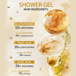 Gel Douche au Collagène Naturel, Liquide Blanchissant et Nettoyant pour le Visage, Produit Coréen pour la Peau avec Acides de Fruits, pour Peaux Noires - Product Image 4