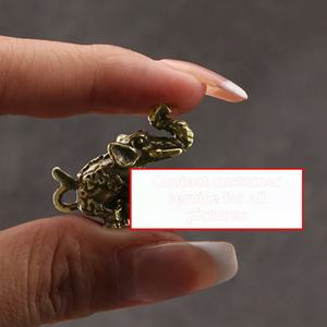 황동 코끼리 열쇠 고리 남성 펜던트 반지 보석 장식품 도매 - Product Image 4