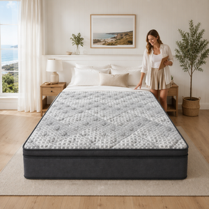 <span class=keywords><strong>Matelas</strong></span> de luxe à ressorts ensachés, emballé sous vide, avec mousse de massage ondulée en latex antibactérien, pour fermes, motels, maisons de vacances, vente en gros - Product Image 1