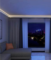 Profilé LED en aluminium au design moderne pour éclairage d'angle spécifique aux projets, idéal pour la décoration de plafonds d'hôtels, en métal, vente en gros
