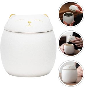 Pot de conservation pour nourriture pour chat japonais porte-bonheur de 160 ml, en céramique, boîte à thé, boîte à épices avec couvercle - Product Image 3