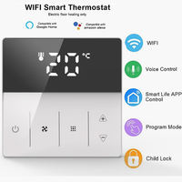 Termostato Inteligente WiFi HY609AC para Ventilador de Bobina, Control Remoto por Aplicación, Ventilador de 3 Velocidades para Hotel, Oficina, HVAC