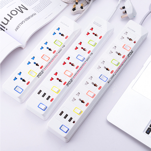 Office Home 5way 3-meter Long Power Extension Cable Socket British Standard European Standard 10A with Usb <strong>White</strong> Copper 3 <strong>Ports</strong> - Product Image 2